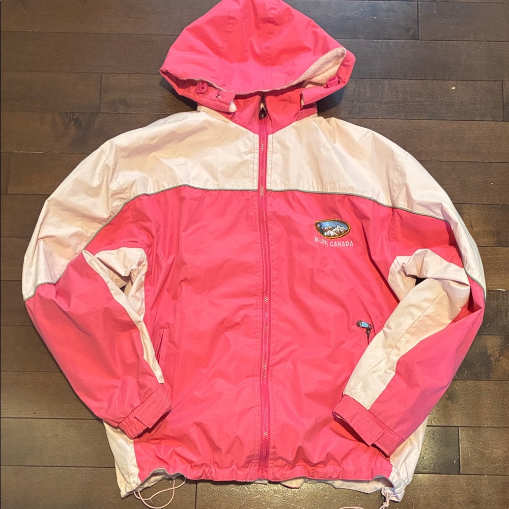 Banff Canada Pink and Cream Hooded Jacket
